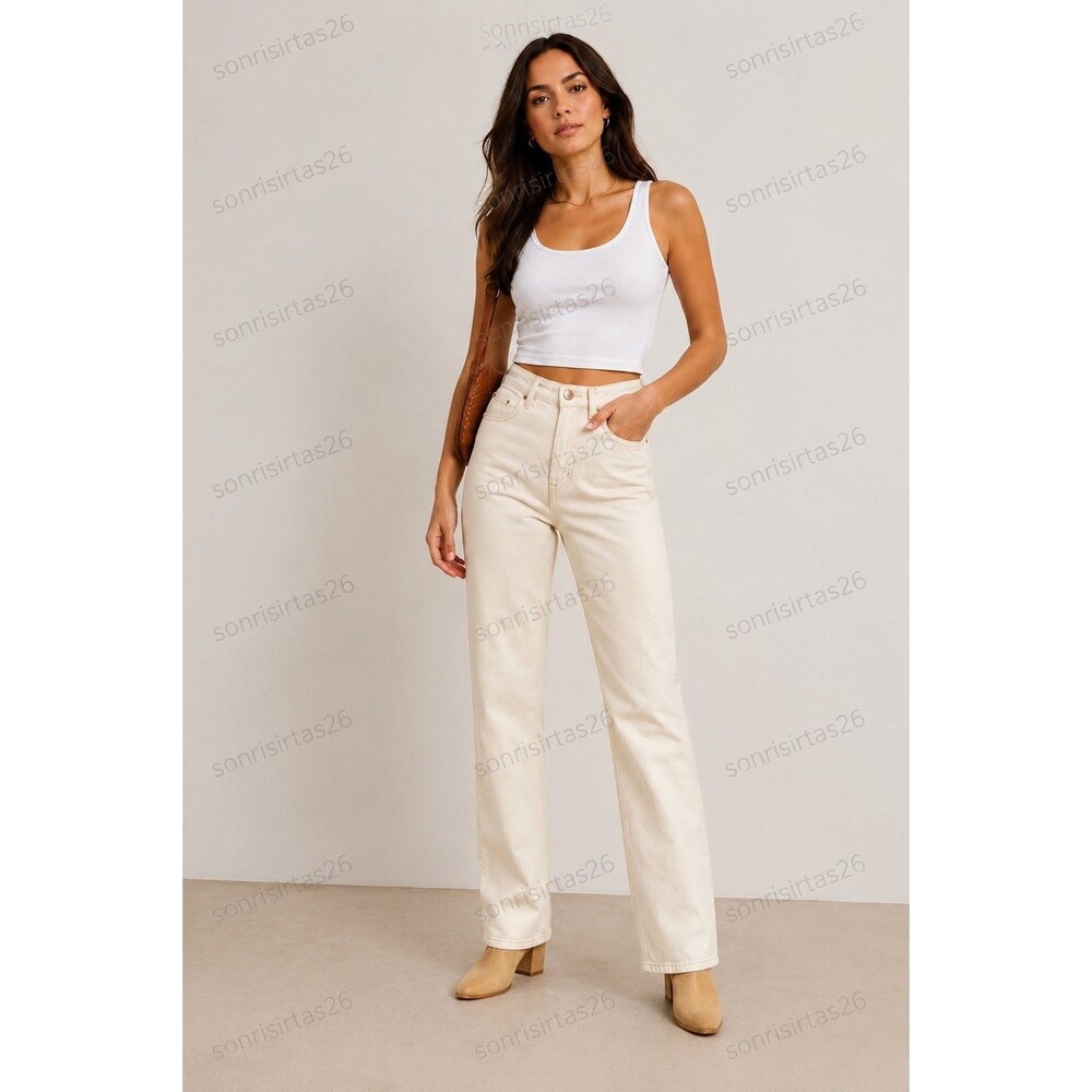 Reformation Cowboy Straight Jeans 27 Almond Western HR Organic Cotton Coastal